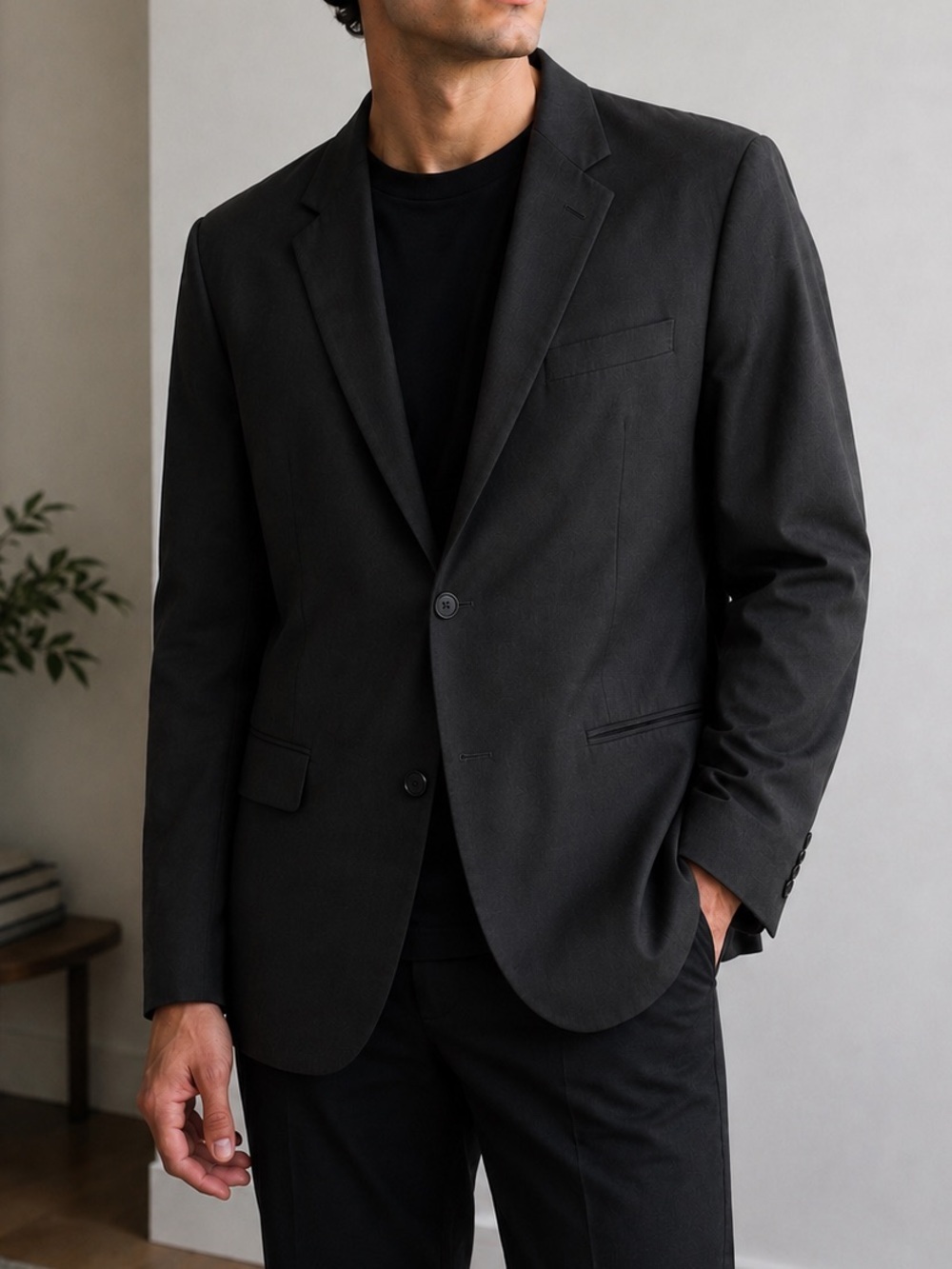 Jos. A. Bank Men's Black Single-Breasted Sport Coat
